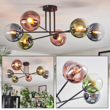 Gastor Taklampa, kullampa 50 cm Blå, Grön, Klart, Kopparfärg, 6-ljuskällor