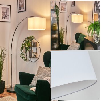 Bassagoda Golvlampa Krom, Svart, 1-ljuskällor