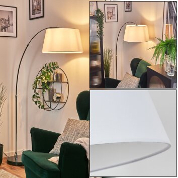 Bassagoda Golvlampa Krom, Svart, 1-ljuskällor