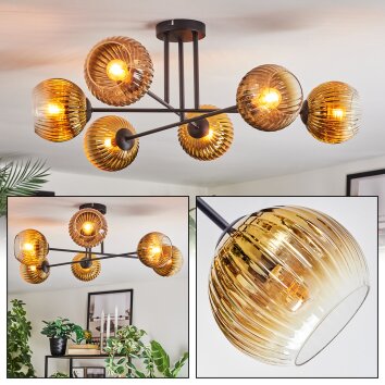 Koyoto Taklampa, kullampa 78 cm Guld, Klart, 6-ljuskällor
