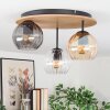Koyoto Taklampa, kullampa Naturfärger, Svart, 3-ljuskällor
