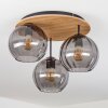 Koyoto Taklampa, kullampa Naturfärger, Svart, 3-ljuskällor