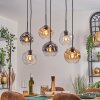 Ripoll Pendellampa, kullampa, Pendelbelysning Amber, Klart, Rökfärger, 6-ljuskällor