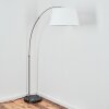 Bassagoda Golvlampa Nickel matt, Svart, 1-ljuskällor
