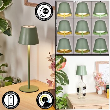 Salgadinho Bordslampa utomhus, badrumslampa, Bordslampa LED Grön, 1-ljuskällor