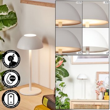 Laken Bordslampa utomhus, badrumslampa, Bordslampa LED Vit, 1-ljuskällor