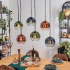Koyoto Pendellampa, kullampa, Pendelbelysning Blå, Grön, Klart, Kopparfärg, 6-ljuskällor