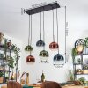 Koyoto Pendellampa, kullampa, Pendelbelysning Blå, Grön, Klart, Kopparfärg, 6-ljuskällor