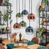 Koyoto Pendellampa, kullampa, Pendelbelysning Blå, Grön, Klart, Kopparfärg, 6-ljuskällor