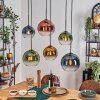 Koyoto Pendellampa, kullampa, Pendelbelysning Blå, Guld, Grön, Klart, Kopparfärg, 6-ljuskällor