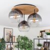 Koyoto Taklampa, kullampa Naturfärger, Svart, 3-ljuskällor