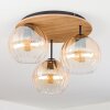 Koyoto Taklampa, kullampa Naturfärger, Svart, 3-ljuskällor