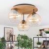 Koyoto Taklampa, kullampa Naturfärger, Svart, 3-ljuskällor