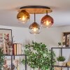 Koyoto Taklampa, kullampa 50 cm Naturfärger, Svart, 3-ljuskällor