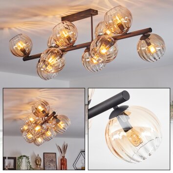 Koyoto Taklampa, kullampa Amber, Klart, 10-ljuskällor