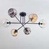 Ripoll Taklampa, kullampa Amber, Klart, Rökfärger, 6-ljuskällor