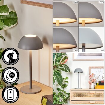 Laken Bordslampa utomhus, badrumslampa, Bordslampa LED Grått, 1-ljuskällor