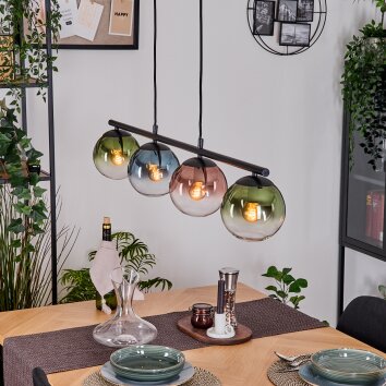 Gastor Pendellampa, kullampa, Pendelbelysning Blå, Grön, Klart, Kopparfärg, 4-ljuskällor