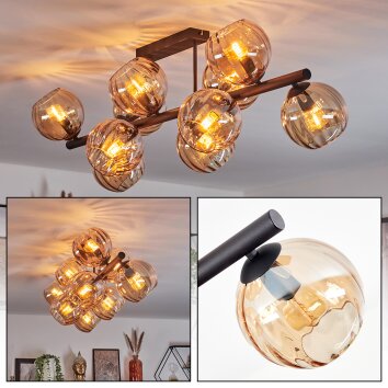 Koyoto Taklampa, kullampa Amber, 10-ljuskällor