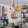 Ripoll Pendellampa, kullampa, Pendellampa Cluster Amber, Krom, Guld, Rökfärger, 4-ljuskällor