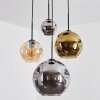 Ripoll Pendellampa, kullampa, Pendellampa Cluster Amber, Krom, Guld, Rökfärger, 4-ljuskällor
