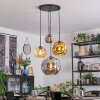 Ripoll Pendellampa, kullampa, Pendellampa Cluster Amber, Krom, Guld, Rökfärger, 4-ljuskällor