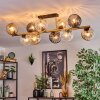 Koyoto Taklampa, kullampa Guld, Svart, 10-ljuskällor