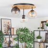 Koyoto Taklampa, kullampa Naturfärger, Svart, 3-ljuskällor