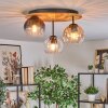 Koyoto Taklampa, kullampa Naturfärger, Svart, 3-ljuskällor