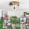 Koyoto Taklampa, kullampa Naturfärger, Svart, 3-ljuskällor