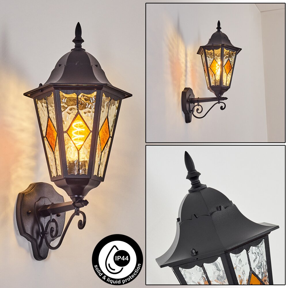 Hongkong vägglampa utomhus, Vägglampa Svart, 1-ljuskällor main product photo