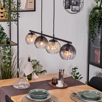 Koyoto Pendellampa, kullampa, Pendelbelysning Amber, Klart, Rökfärger, 4-ljuskällor