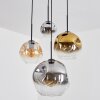 Ripoll Pendellampa, kullampa, Pendellampa Cluster Amber, Krom, Guld, Klart, Rökfärger, 4-ljuskällor