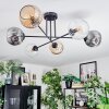 Ripoll Taklampa, kullampa Amber, Klart, Rökfärger, 6-ljuskällor
