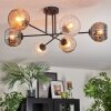 Ripoll Taklampa, kullampa Amber, Klart, Rökfärger, 6-ljuskällor