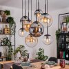 Gastor Pendellampa, kullampa, Pendelbelysning Amber, Krom, Klart, Rökfärger, 8-ljuskällor