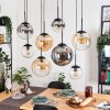 Gastor Pendellampa, kullampa, Pendelbelysning Amber, Krom, Klart, Rökfärger, 8-ljuskällor