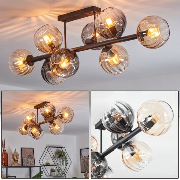Koyoto Taklampa, kullampa Amber, Klart, Rökfärger, 8-ljuskällor