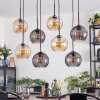 Koyoto Pendellampa, kullampa, Pendelbelysning Amber, Rökfärger, 8-ljuskällor