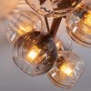 Koyoto Taklampa, kullampa Amber, Klart, Rökfärger, 8-ljuskällor