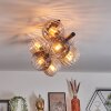 Koyoto Taklampa, kullampa Amber, Klart, Rökfärger, 8-ljuskällor