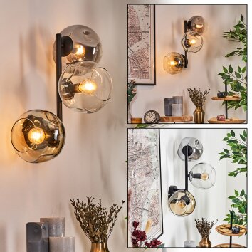 Ripoll kullampa, Vägglampa Amber, Klart, Rökfärger, 3-ljuskällor