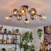 Koyoto Taklampa, kullampa 86 cm Amber, Klart, Rökfärger, 8-ljuskällor