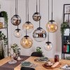 Gastor Pendellampa, kullampa, Pendelbelysning Amber, Krom, Klart, Rökfärger, 8-ljuskällor