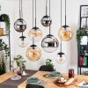 Gastor Pendellampa, kullampa, Pendelbelysning Amber, Krom, Klart, Rökfärger, 8-ljuskällor
