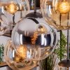 Gastor Pendellampa, kullampa, Pendelbelysning Amber, Krom, Klart, Rökfärger, 8-ljuskällor
