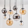 Gastor Pendellampa, kullampa, Pendelbelysning Amber, Krom, Klart, Rökfärger, 8-ljuskällor