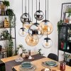 Gastor Pendellampa, kullampa, Pendelbelysning Amber, Krom, Klart, Rökfärger, 8-ljuskällor