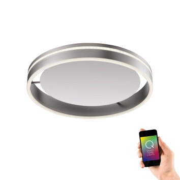 Paul Neuhaus Q-Serie Q-VITO Taklampa LED Färg i rostfritt stål, 1-ljuskällor, Fjärrkontroll