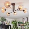 Koyoto Taklampa, kullampa 80 cm Amber, Klart, 6-ljuskällor